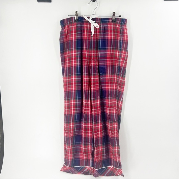 ✅VICTORIA'S SECRET PLAID DRAWSTRING PAJAMA PANTS SIZE SMALL NAVY/RED - Picture 1 of 6